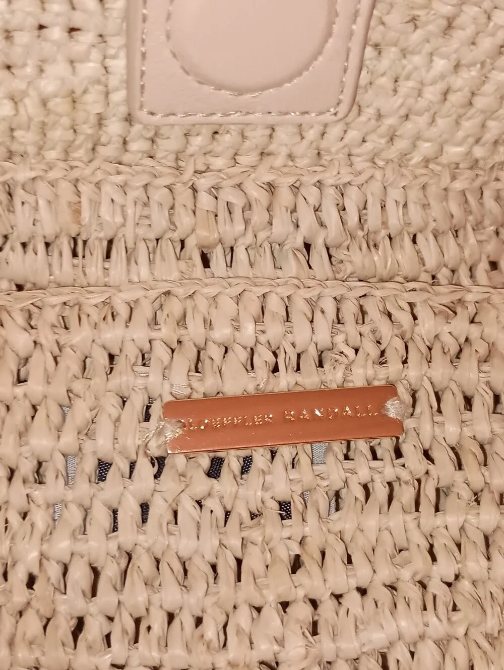 Loeffler Randall Cyrus Natural Ruffle Top Raffia Shoulder Tote Bag  New With Tag - Picture 8 of 11